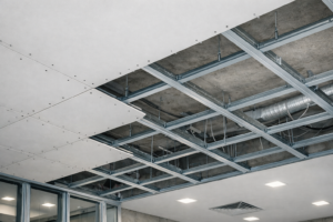 Estrutura de forro iniciando